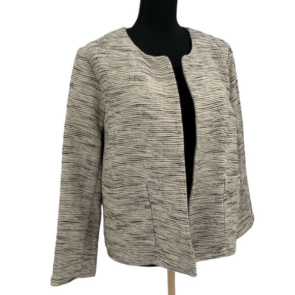 New Eileen Fisher Handwoven Organic Cotton Furrows Blazer Business Career Large - Picture 5 of 8